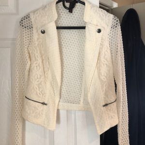 Sheer cream colored jacket